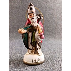 Christmas Reproductions Inc. Memories of Santa 1910 Figure Ornament Vintage